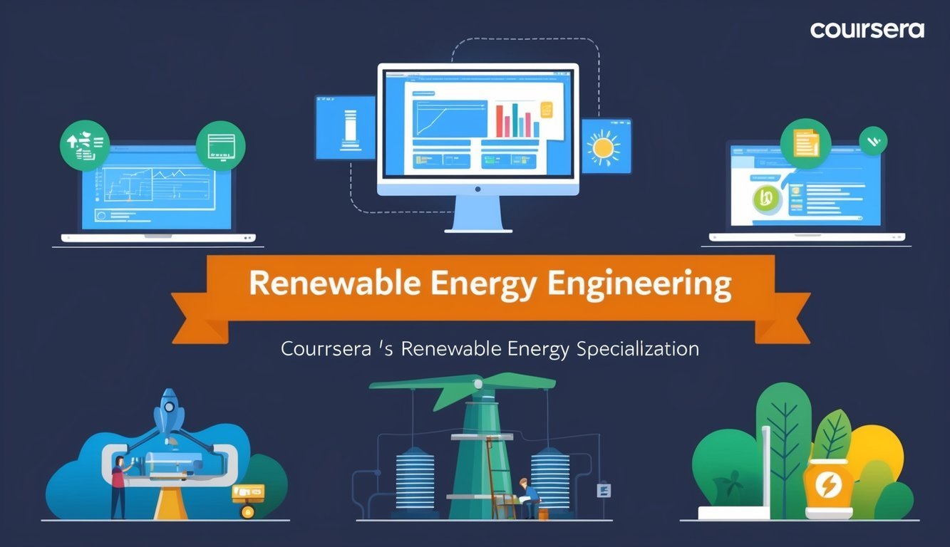 A collection of 7 online courses on renewable energy engineering from Coursera's Renewable Energy Specialization