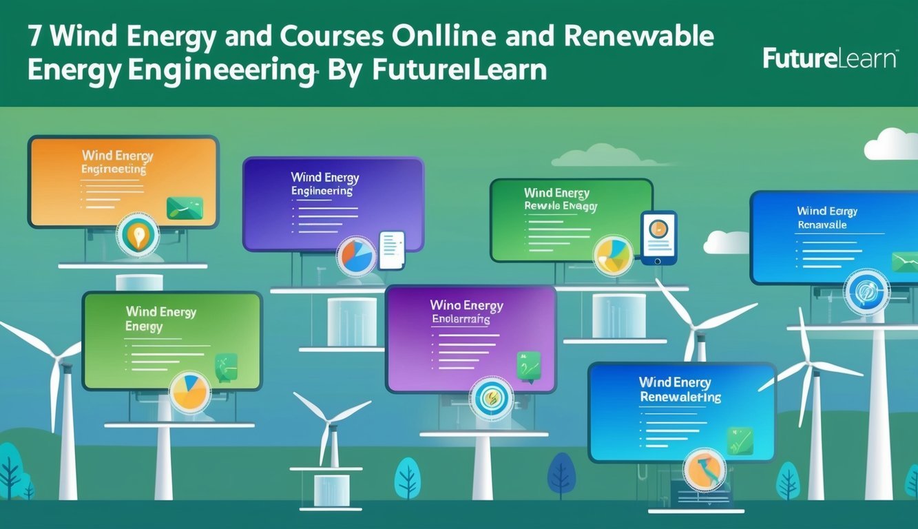 A collection of seven online courses on wind energy and renewable energy engineering offered by FutureLearn